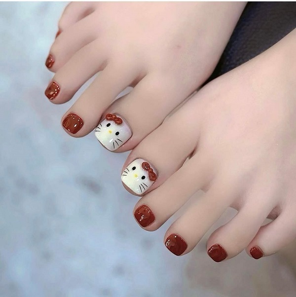 Nail chân đính charm dễ thương và nhẹ nhàng cho mùa xuân