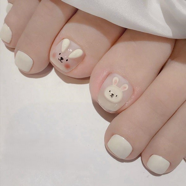 Nail chân đính charm dễ thương với hình trái cây mini