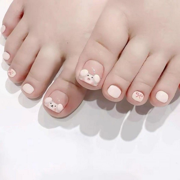 Nail chân đính charm hoạt hình dễ thương và vui nhộn