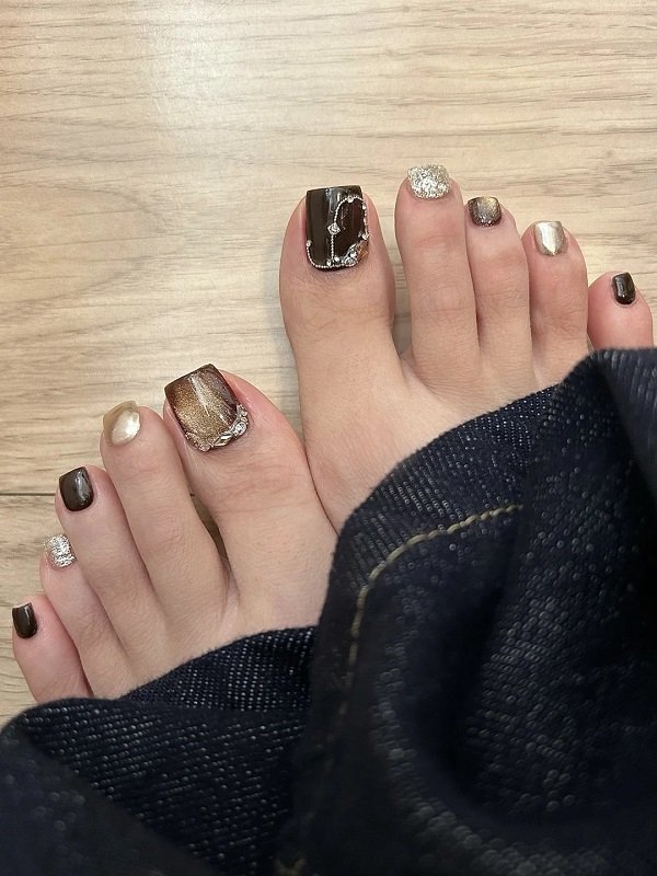 Nail chân sang chảnh cho cô nàng yêu sự thanh lịch