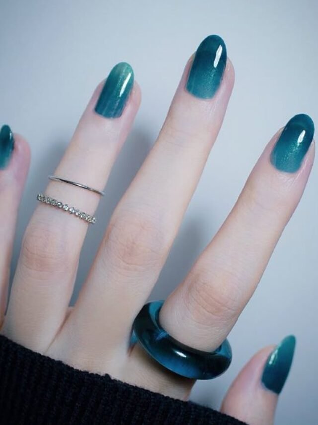 nail màu xanh ngọc 19