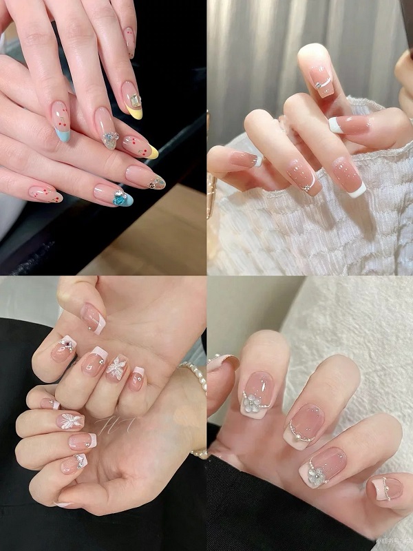 mẫu móng tay nhẹ nhàng đẹp