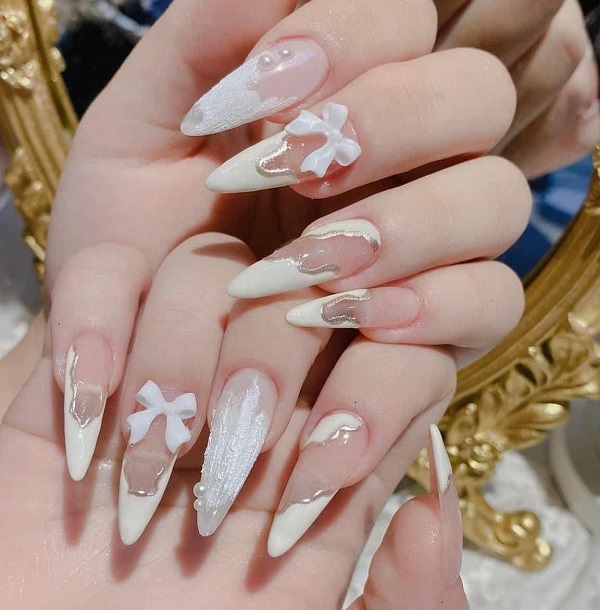 mẫu nail cô dâu