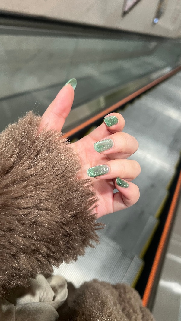 mẫu nail mắt mèo 12