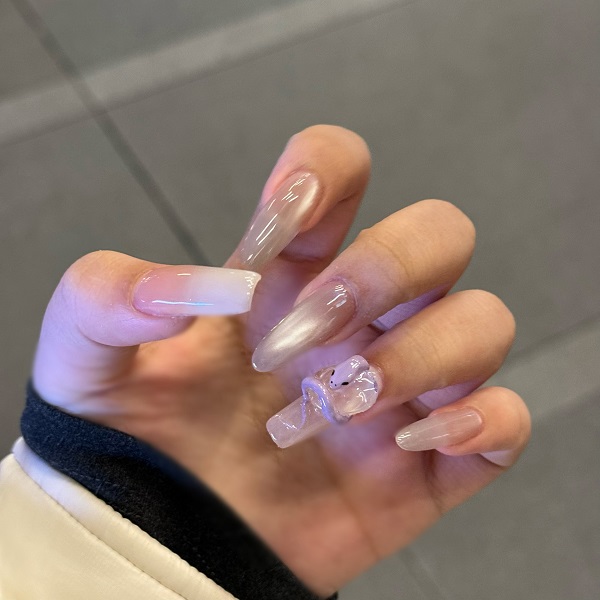 mẫu nail mắt mèo 13