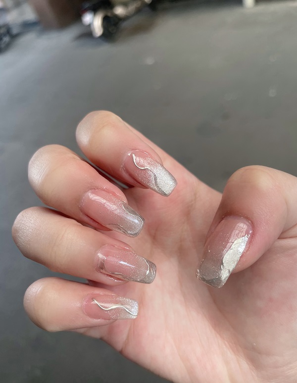 mẫu nail mắt mèo 2