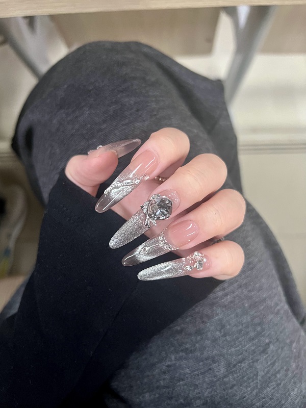 mẫu nail mắt mèo 4