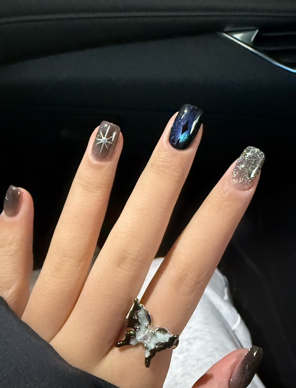 mẫu nail mắt mèo 6