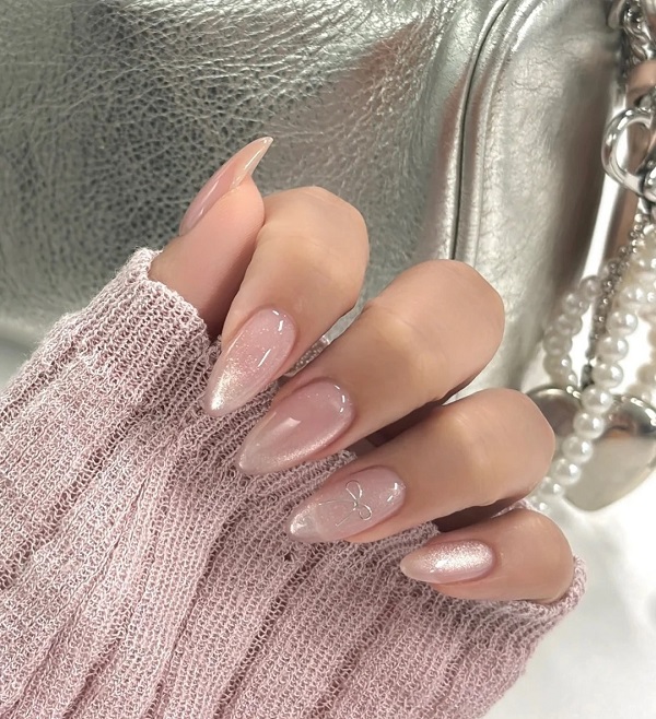 mẫu nail mắt mèo hồng 10