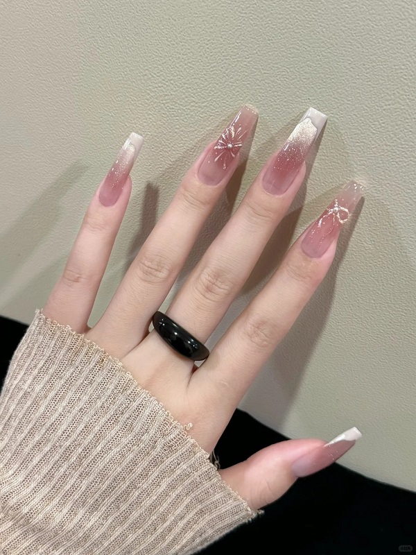 mẫu nail mắt mèo hồng 11