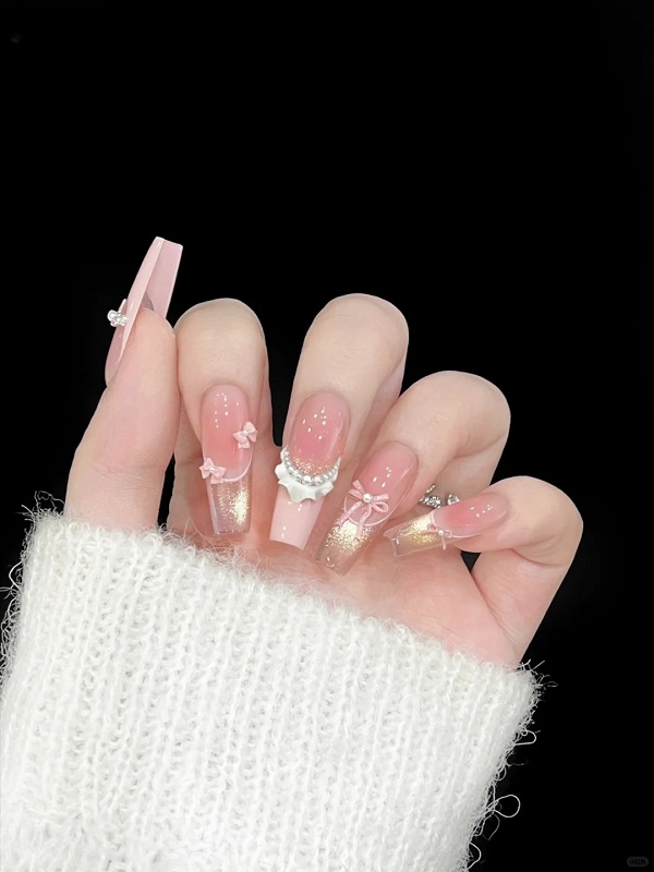 mẫu nail mắt mèo hồng 14