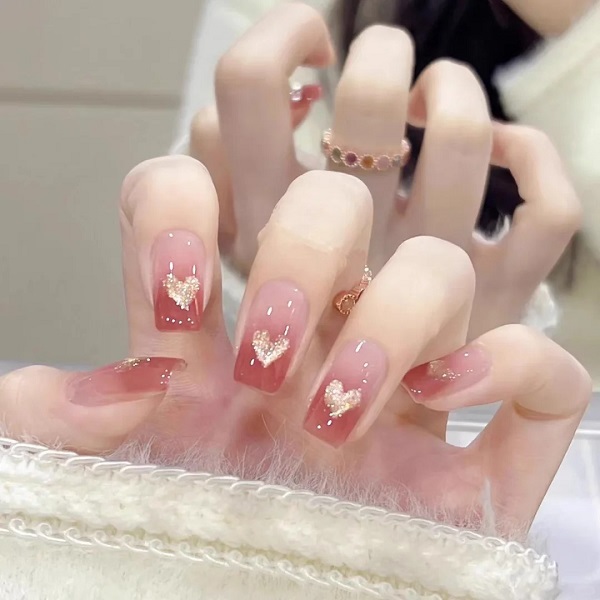 mẫu nail mắt mèo hồng 19