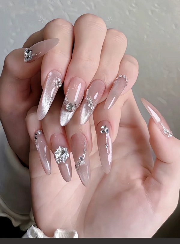 mẫu nail mắt mèo hồng 22
