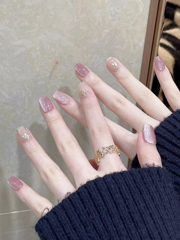 mẫu nail mắt mèo hồng 26