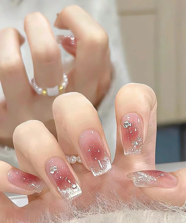 mẫu nail mắt mèo hồng 6
