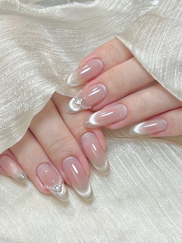 mẫu nail sơn thạch đính đá 17