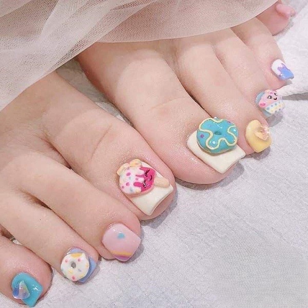 nail chân cute 21