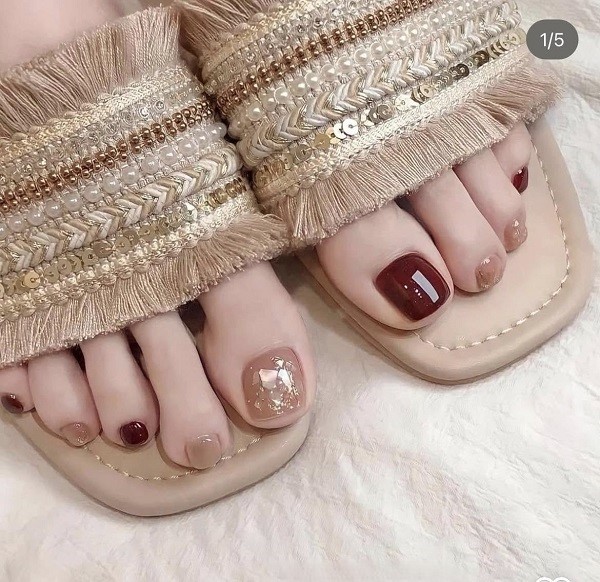 nail chân nâu tây 5
