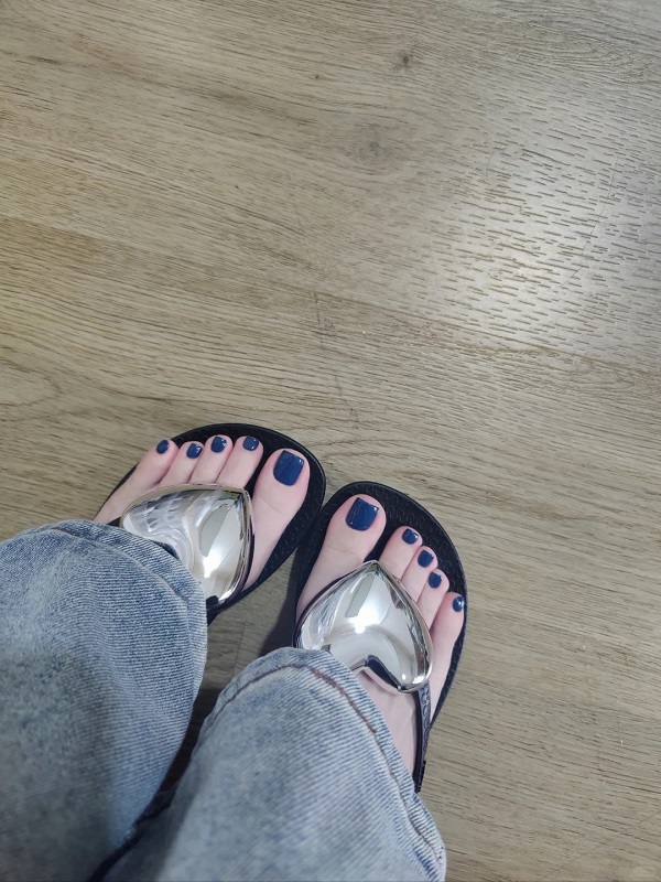 nail chân xanh dương đậm