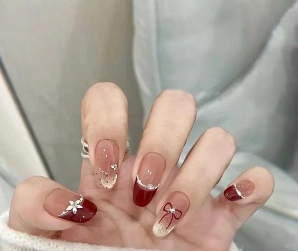 nail mắt mèo đỏ 23