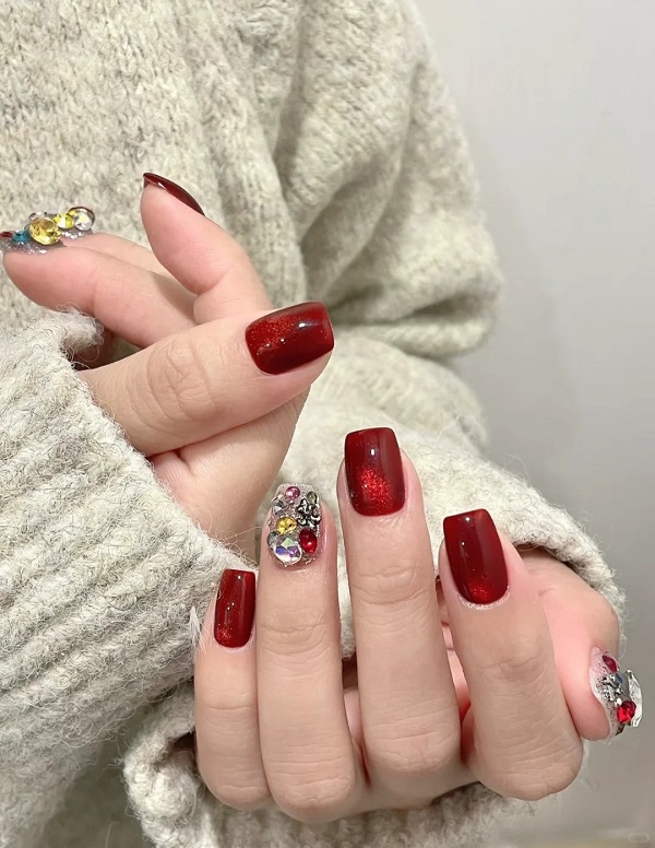 nail mắt mèo đỏ 25