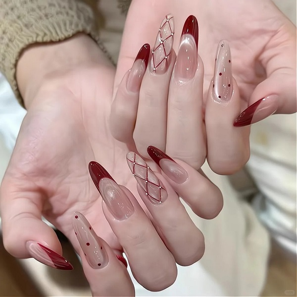 nail mắt mèo đỏ 8