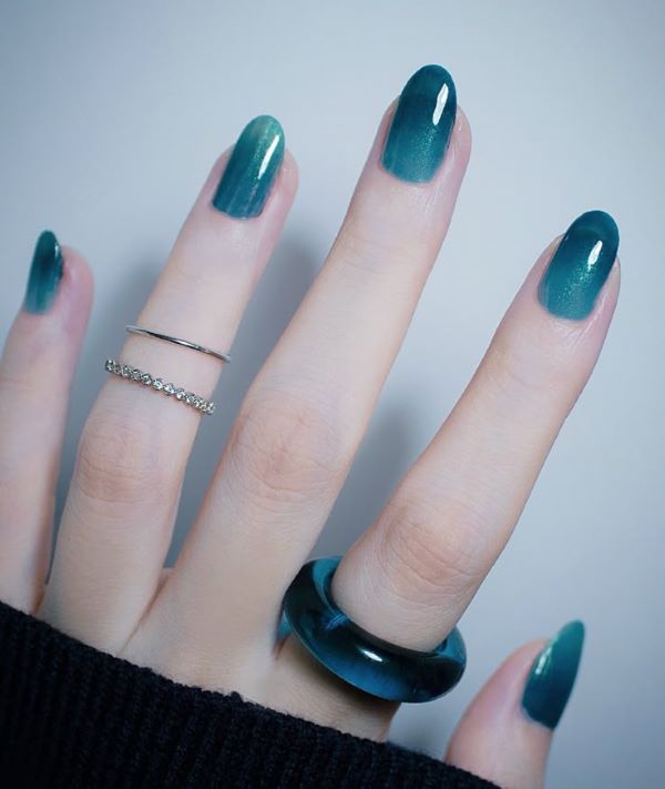 nail màu xanh ngọc 19