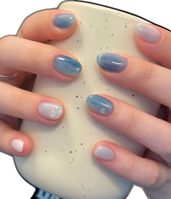 nail màu xanh ngọc 20