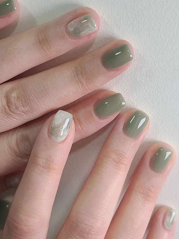 nail màu xanh ngọc 21