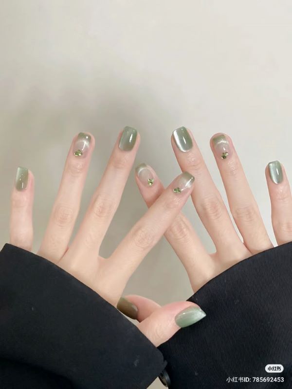 nail màu xanh ngọc 22