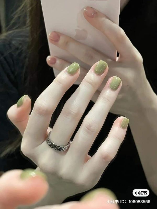 nail màu xanh ngọc 29