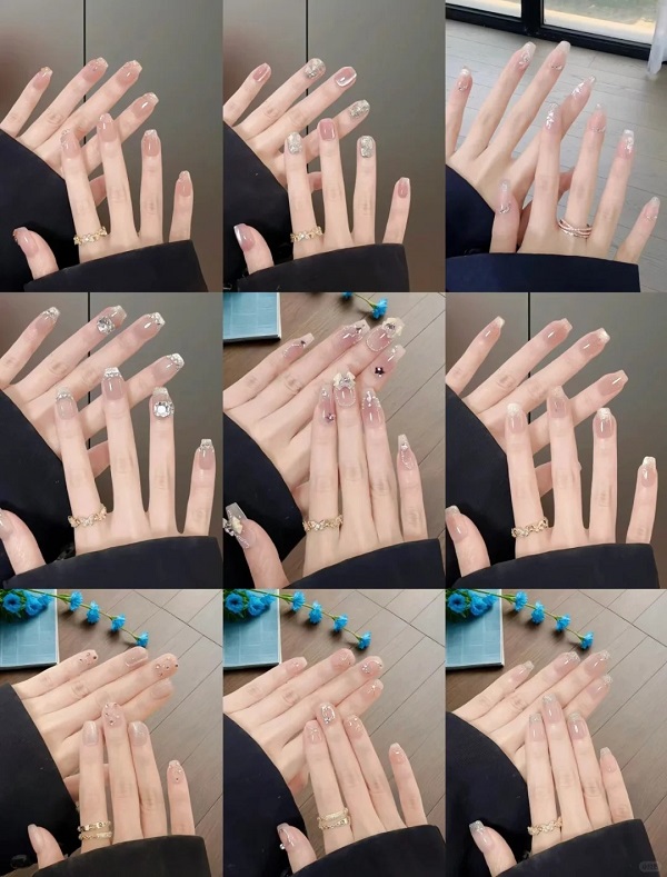 nail vuông ngắn 21