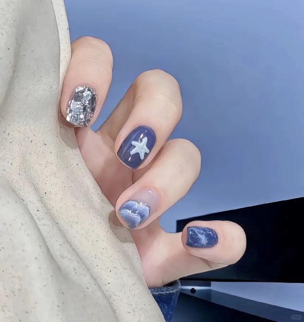 nail xanh coban 15