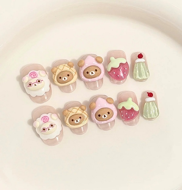 mẫu nail hoạt hình 17