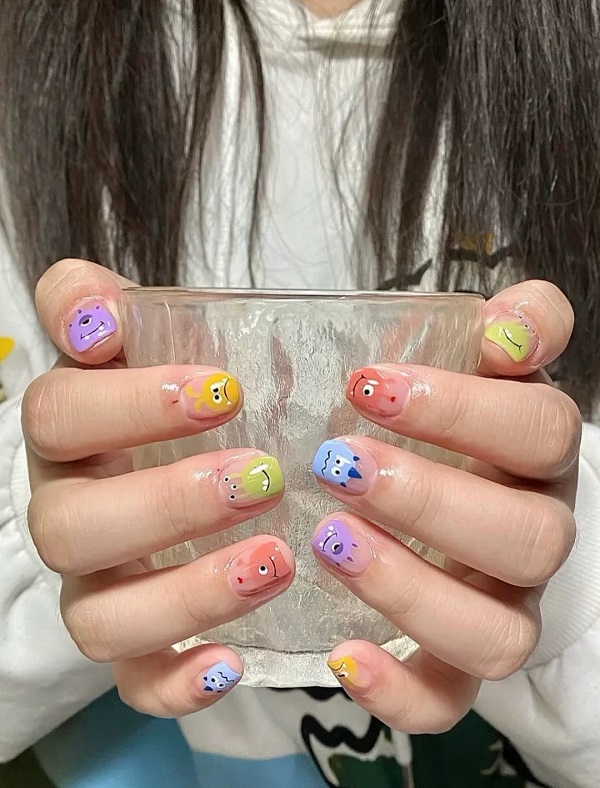 mẫu nail hoạt hình 21
