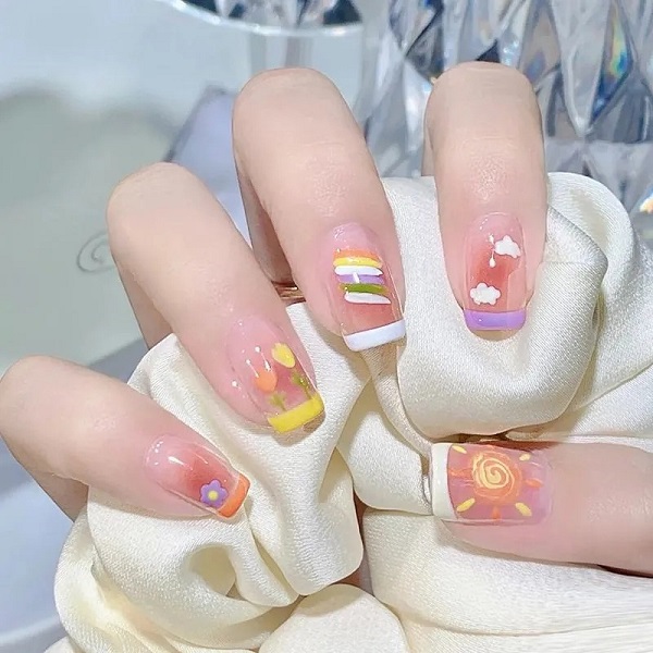 mẫu nail hoạt hình đẹp