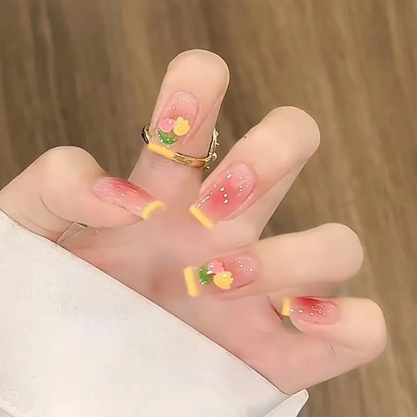 mẫu nail hoạt hình đơn giản