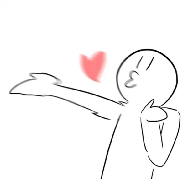 meme bắn tim cute