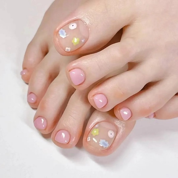 nail chân hàn quốc cute