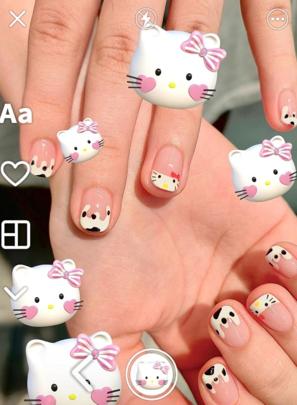 nail hello kitty 4