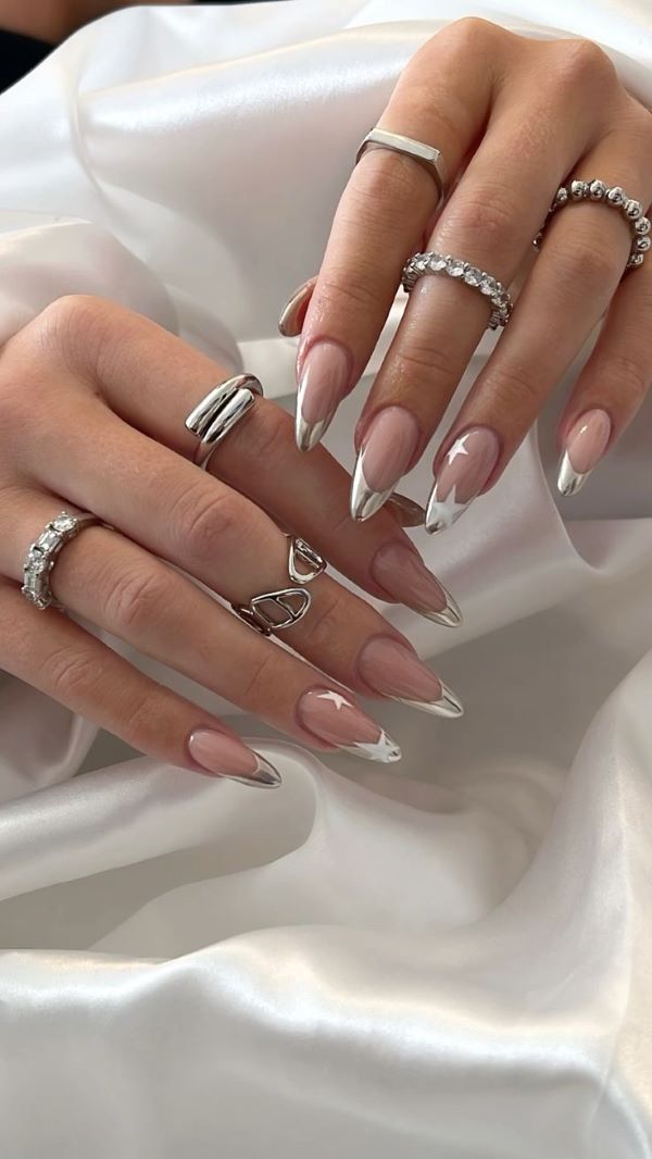 nail màu bạc 24