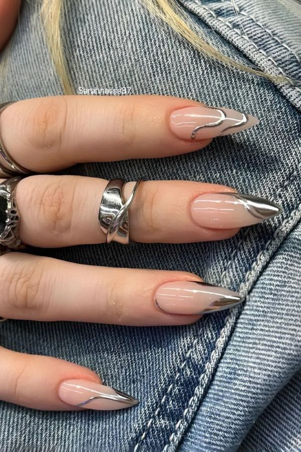 nail màu bạc 25