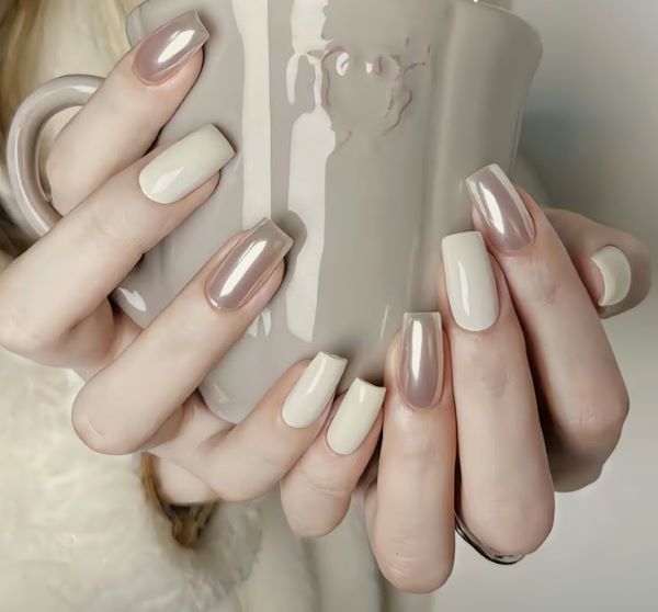 nail màu bạc 9