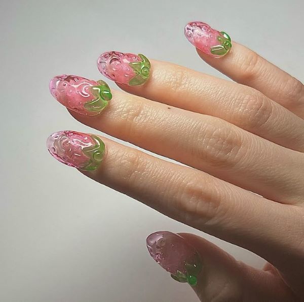 nail quả dâu 25