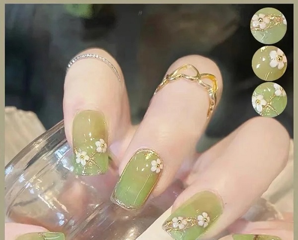 nail xanh bơ 6