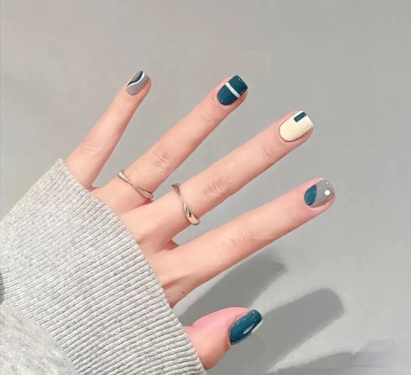 nail xanh coban 13