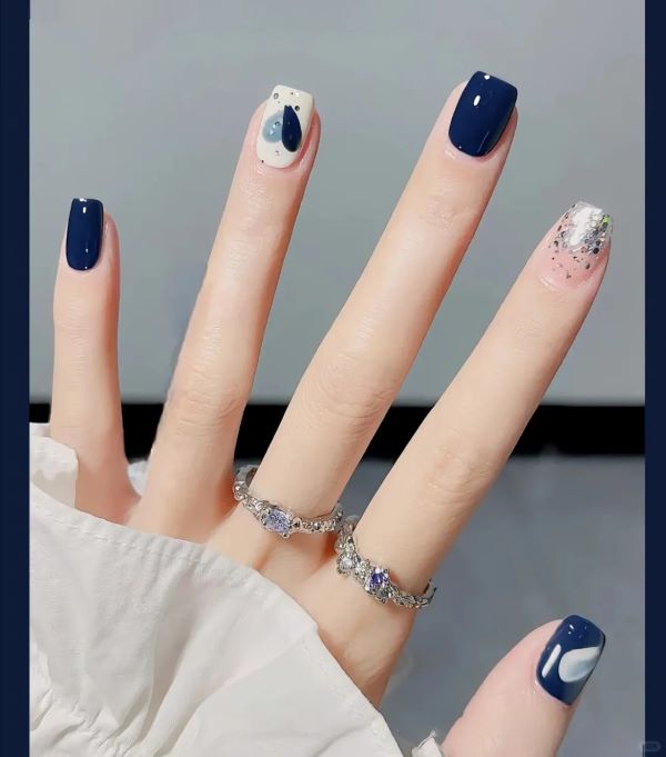 nail xanh coban 14