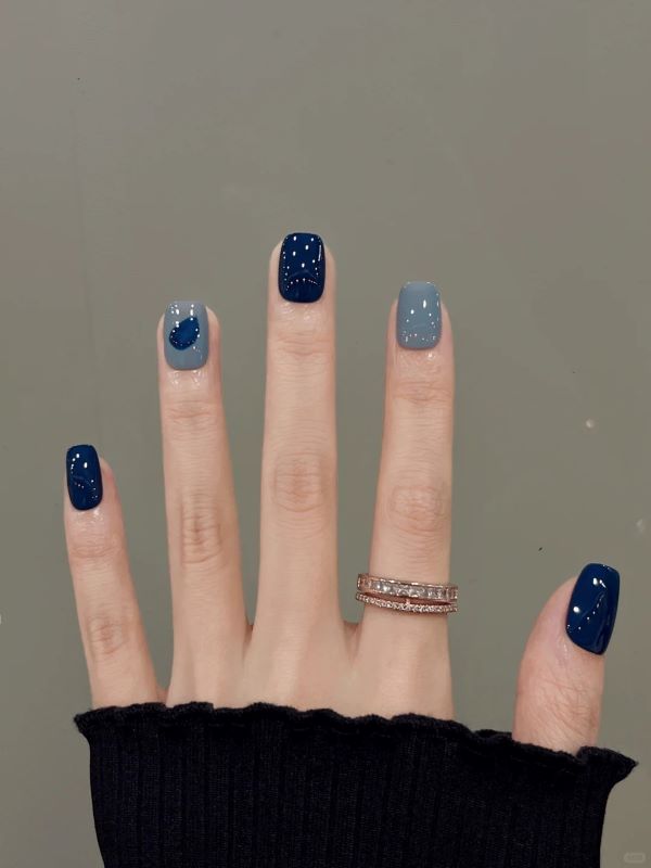 nail xanh coban 27