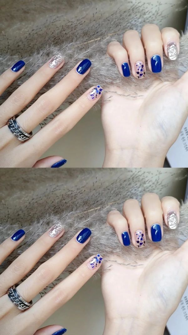 nail xanh coban 6