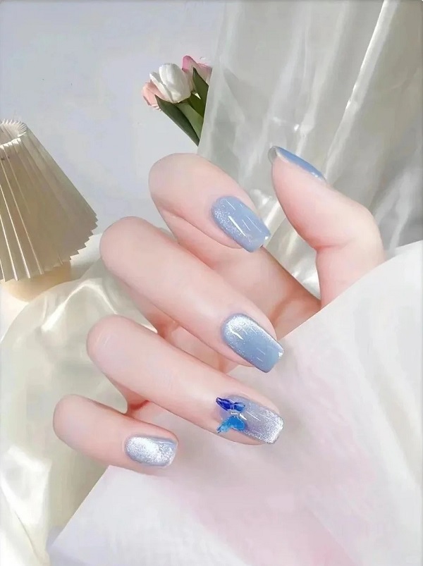 nail xanh dương 13